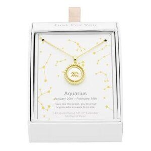 Initially Yours Zodiac AQUARIUS Pendant Necklace